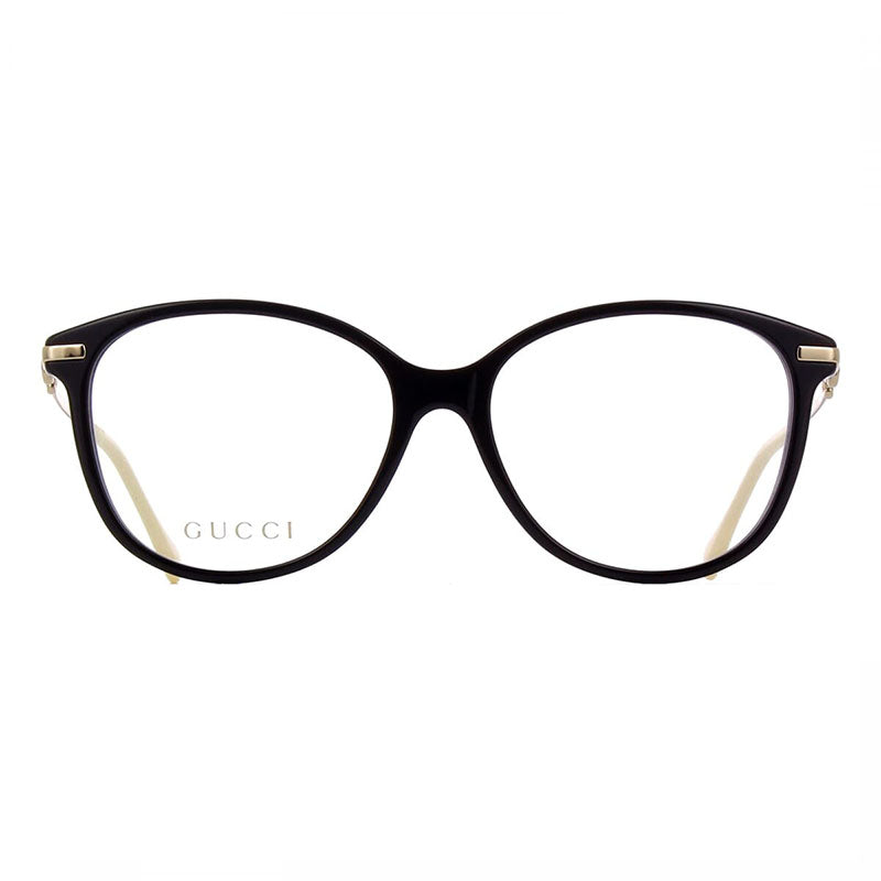 Gucci Eyeglasses Cat Eye Full Rim, Black Frame and Clear Demo Lenses Lens GG0967O001