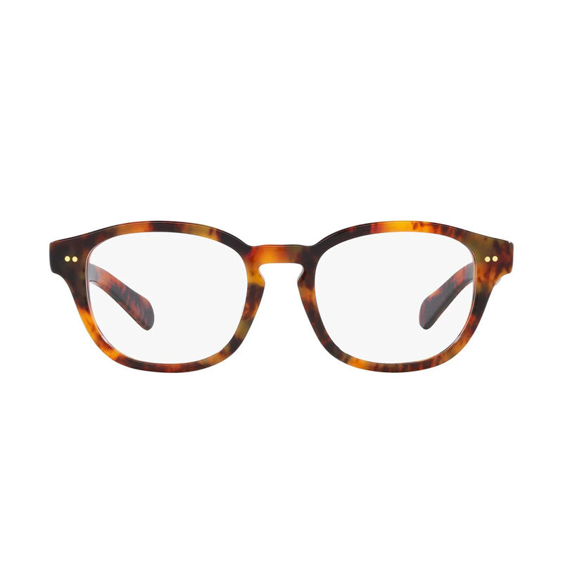 Polo Ralph Lauren Eyeglasses Square Full Rim, Shiny Beige Tortoise Frame and Clear Demo Lenses Lens PH2261U5017