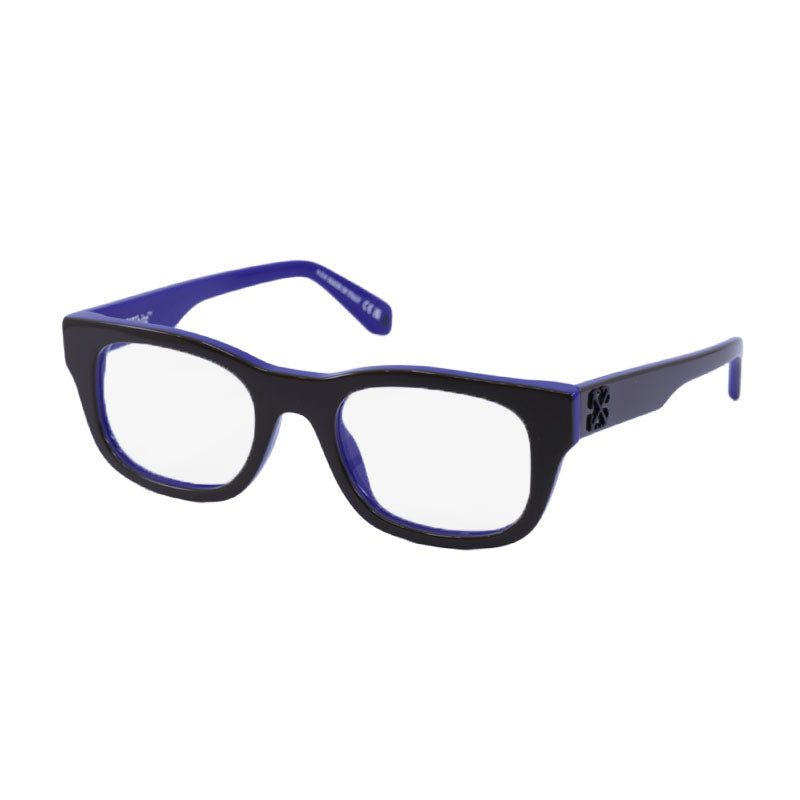 Off-White Eyeglasses Rectangle Full Rim, Mud/Blue Frame and Clear Demo Lens Lens OERJ07NSTYLE7N7400