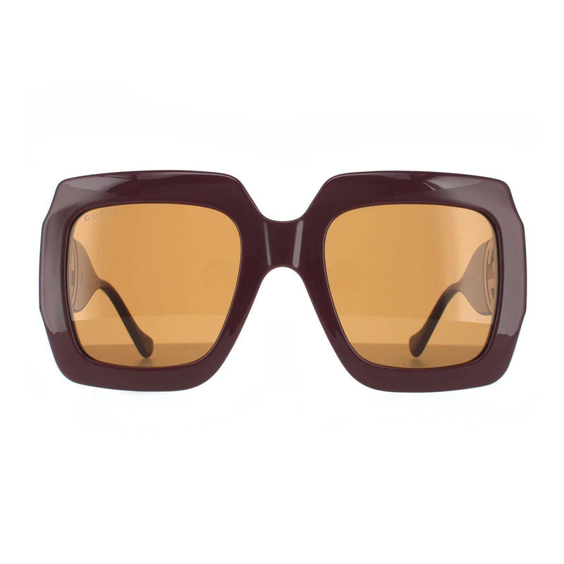 Gucci Sunglasses Square Full Rim, Brown Frame and Brown Lens GG1022S007