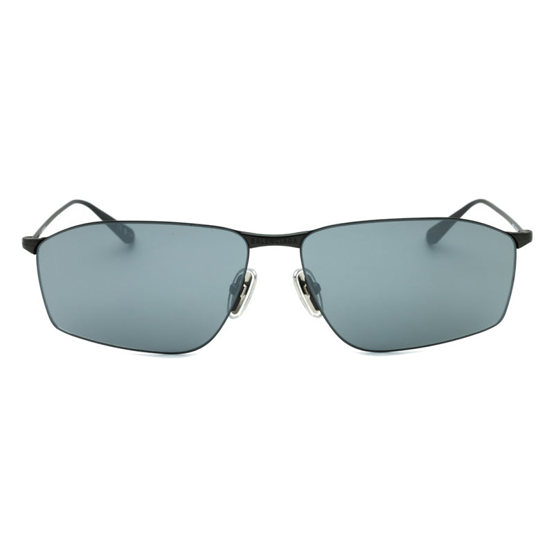 Balenciaga Sunglasses Rectangle Full Rim, Gunmetal Frame and Silver Lens BB0413S004