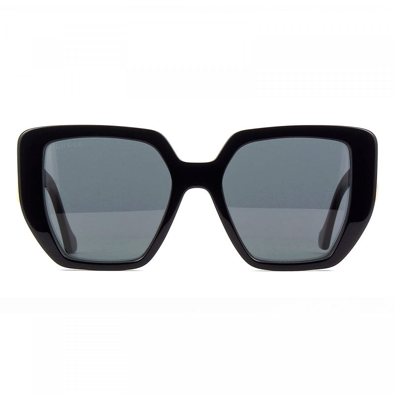 Gucci Sunglasses Square Full Rim, Black Frame and Grey Lens GG0956S003