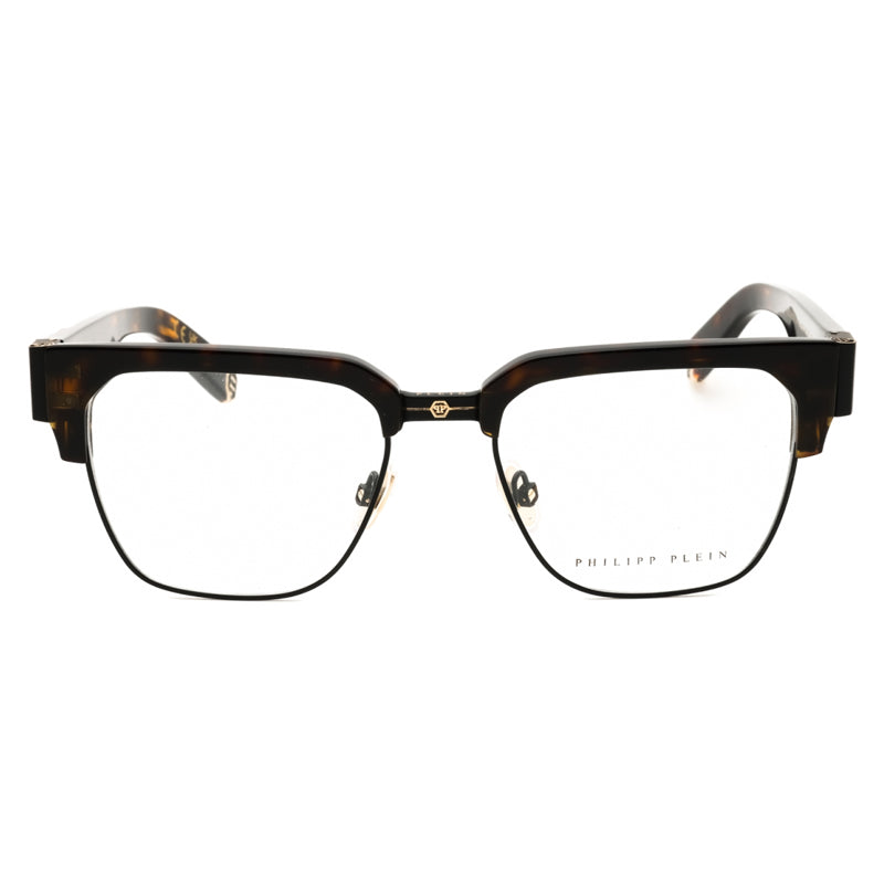 Philipp Plein Eyeglasses Browline Full Rim, Semi-Matte Black Frame and Clear Demo Lenses Lens VPP113M0531