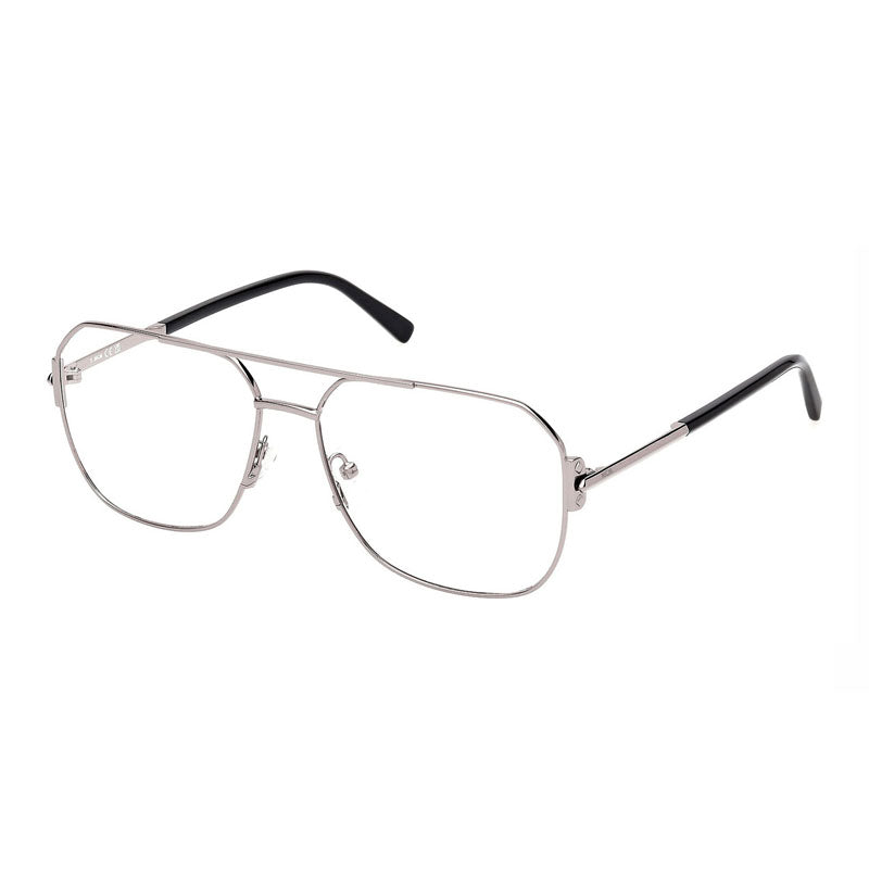 Mcm Eyeglasses Aviator Full Rim, Shiny Light Ruthenium Frame and Clear Demo Lenses Lens MW5007014