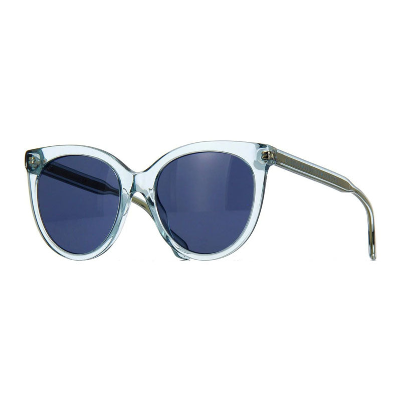 Gucci Sunglasses Cat Eye Full Rim, Transparent Blue Frame and Blue Lens GG0565S003