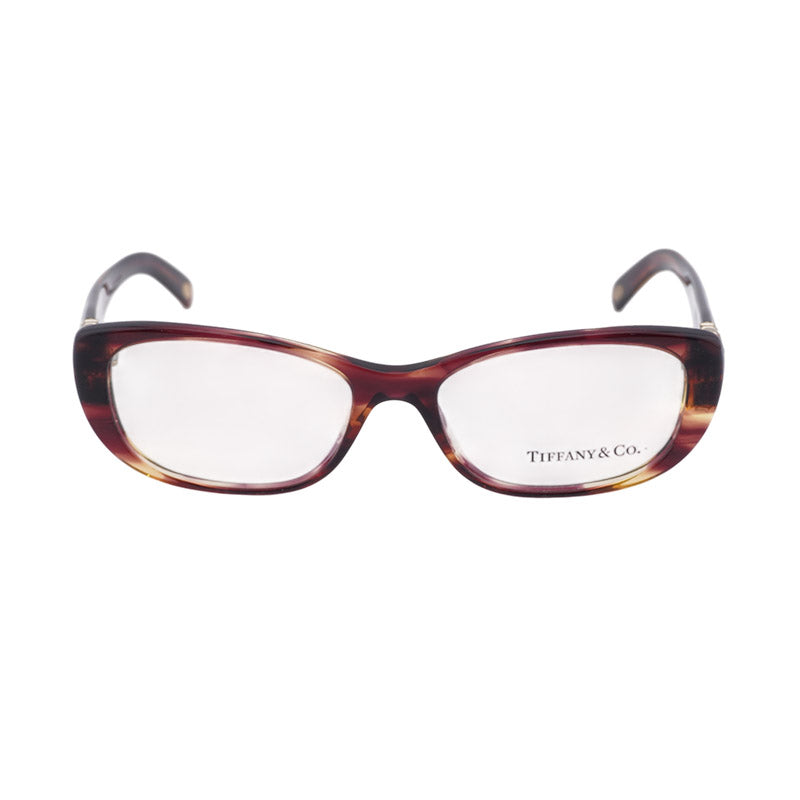 Tiffany & Co. Eyeglasses Square Full Rim, Havana Frame and Clear Demo Lenses Lens TF2076-B8081