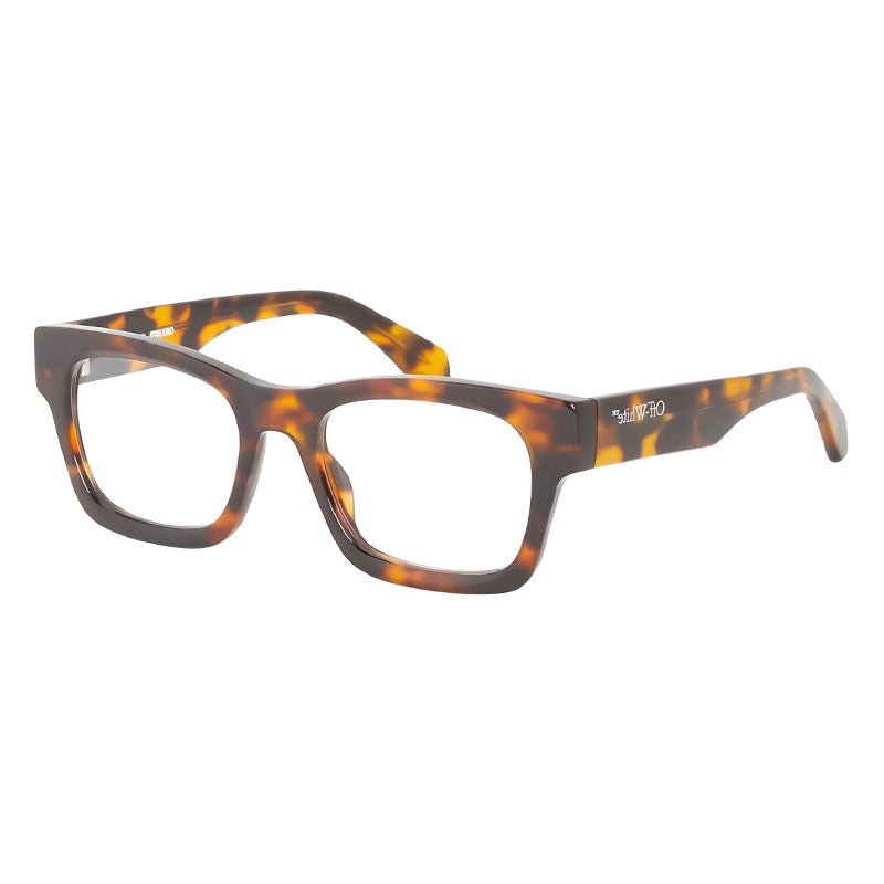 Off-White Eyeglasses Square Full Rim, Havana Frame and Clear Demo Lens Lens OERJ078STYLE786000