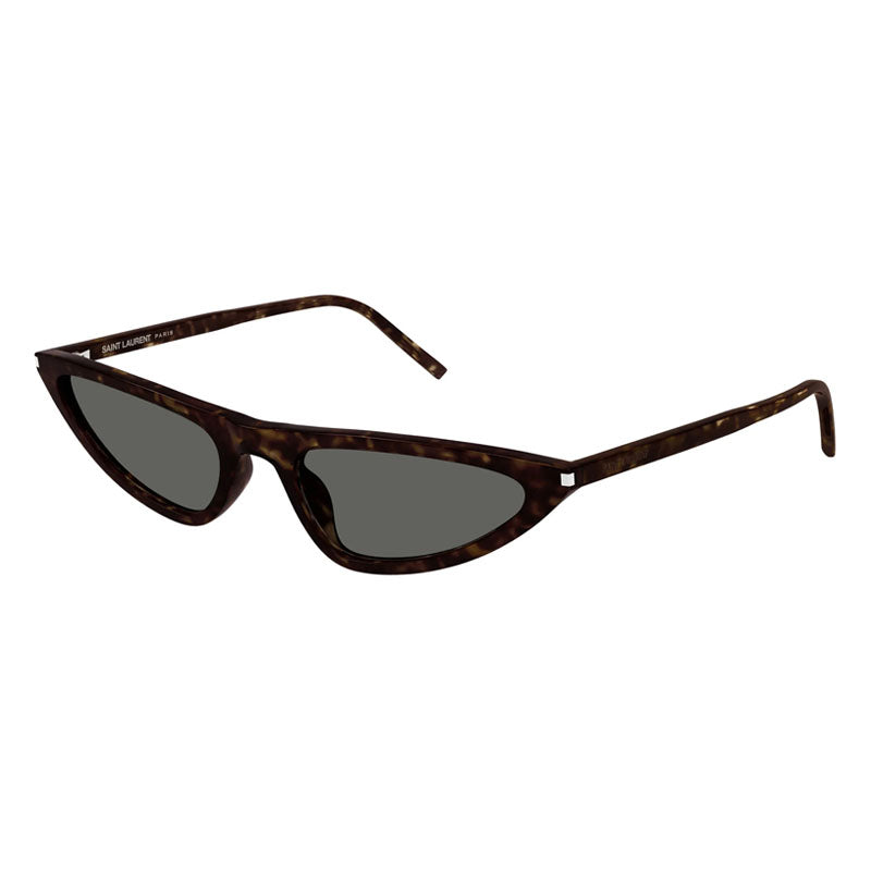Saint Laurent Sunglasses Cat Eye Full Rim, Dark Havana Frame and Grey Lens SL703002