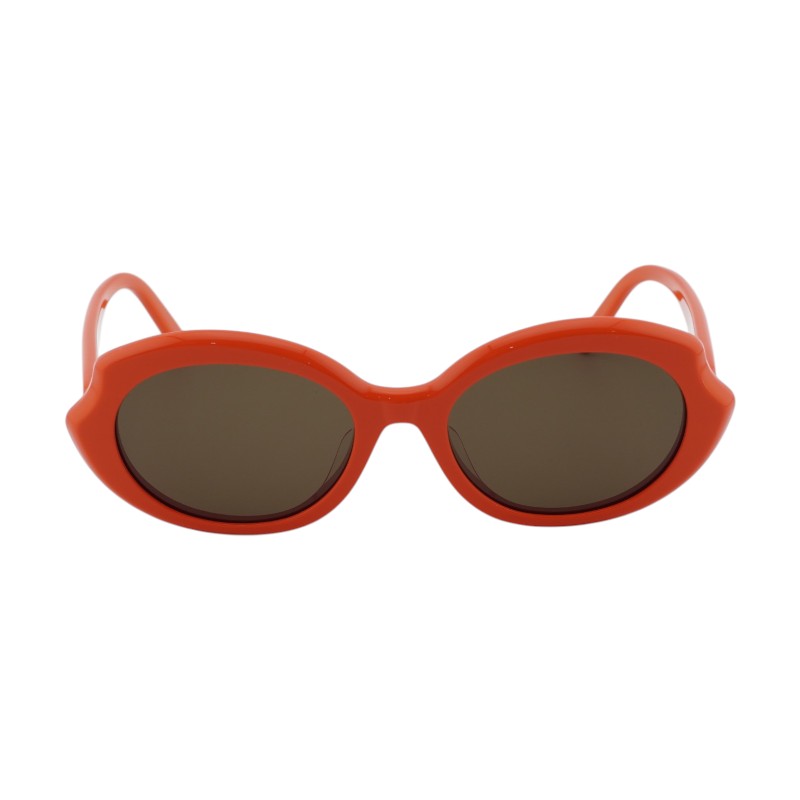 Loewe Sunglasses Square Full Rim, Orange Frame and Brown Lens LW40147F42E