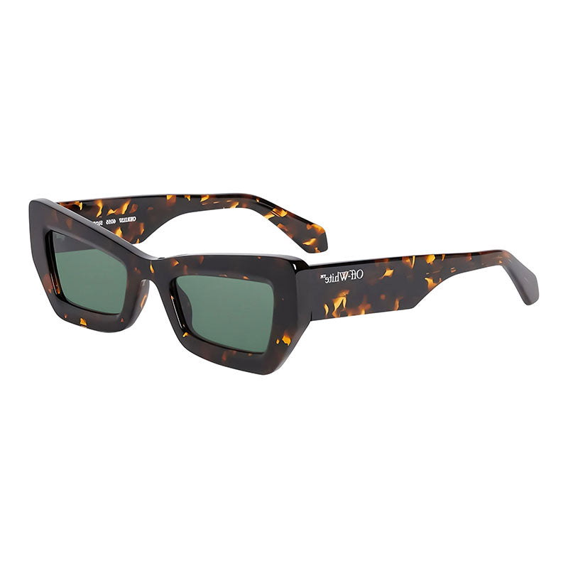 Off-White Sunglasses Square Full Rim, Havana Frame and Green Lens OERI137AURORA6055