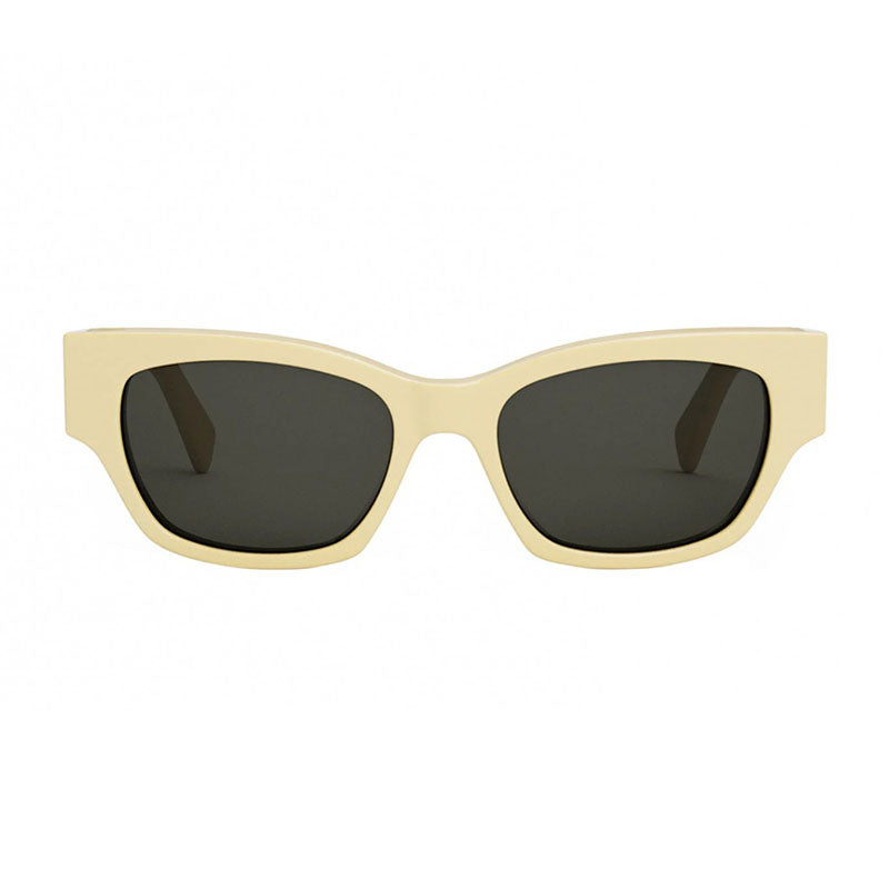 Celine Sunglasses Square Full Rim, Shiny Light Brown Frame and Smoke Lens CL40197U39A