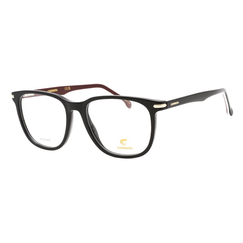 Carrera Eyeglasses Square Full Rim, Striped Black Frame and Clear Demo Lenses Lens CARRERA3080M4P00
