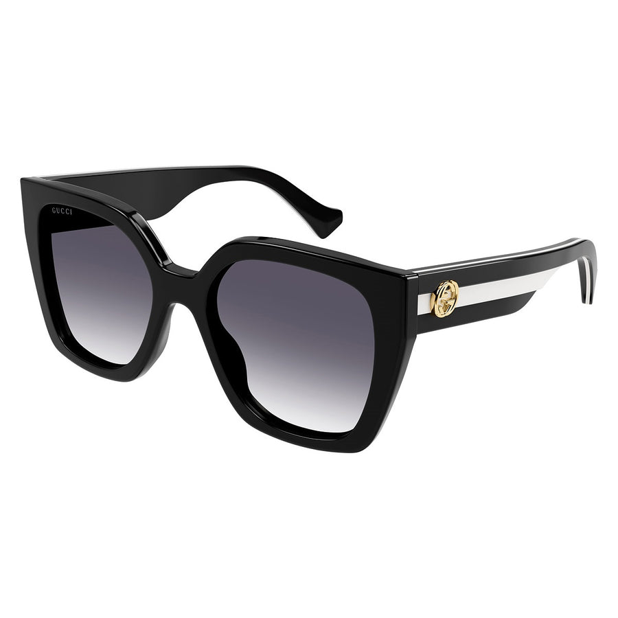 Gucci Sunglasses Square Full Rim, Black Frame and Grey Gradient Lens GG1300S004