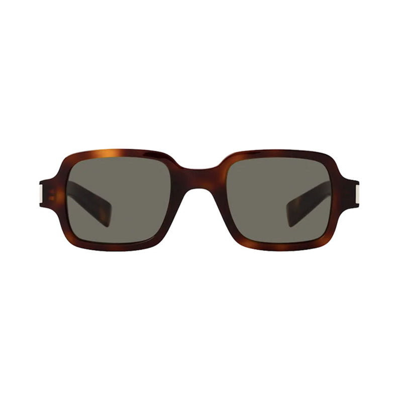 Saint Laurent Sunglasses Square Full Rim, Havana Frame and Grey Lens SL720003
