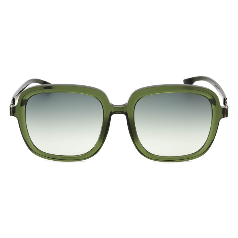 Ic! Berlin Sunglasses Square Full Rim, Waldmeister Frame and Grey Green Gradient Lens RITAA0680431