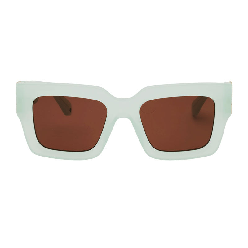 Off-White Sunglasses Square Full Rim, Sage Frame and Brown Lens OERI14DMYSTIC5364