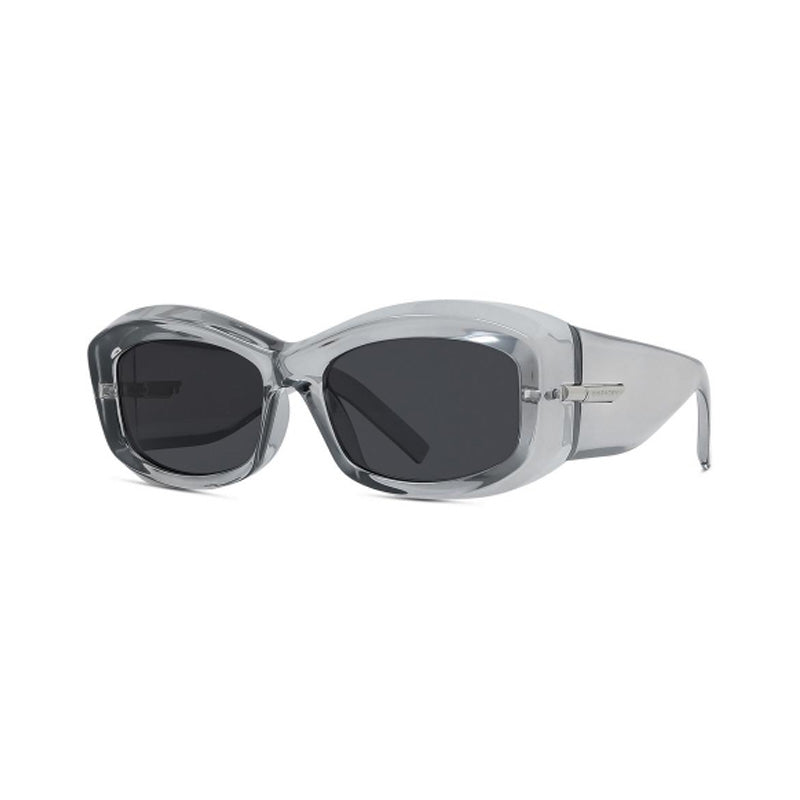 Givenchy Sunglasses Geometric Full Rim, Transparent Grey Frame and Dark Grey Lens GV40044U20A