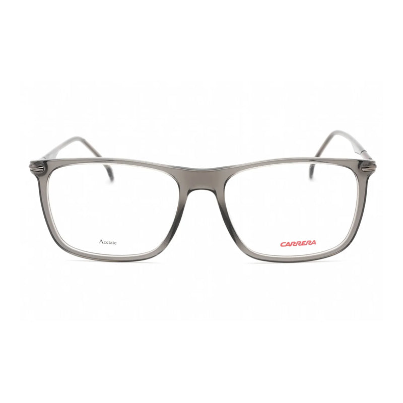Carrera Eyeglasses Rectangle Full Rim, Grey Frame and Clear Demo Lenses Lens CARRERA2890KB700