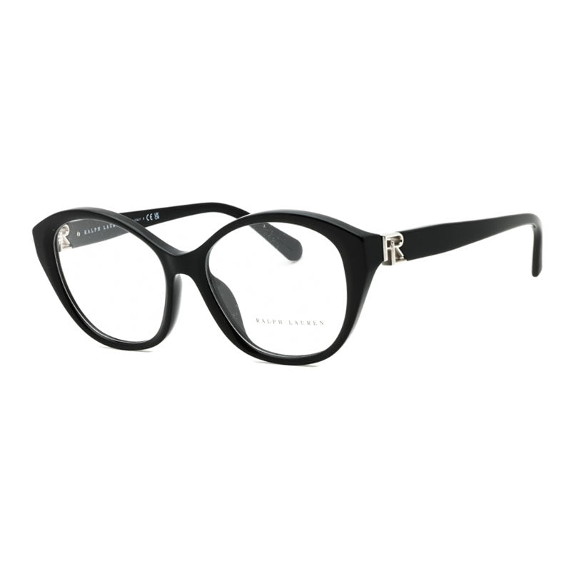 Ralph Lauren Eyeglasses Butterfly Full Rim, Black Frame and Clear Demo Lenses Lens RL6246U5001