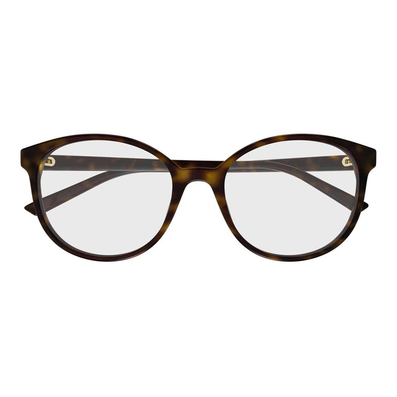 Gucci Eyeglasses Square Full Rim, Havana Frame and Clear Demo Lenses Lens GG1996O002