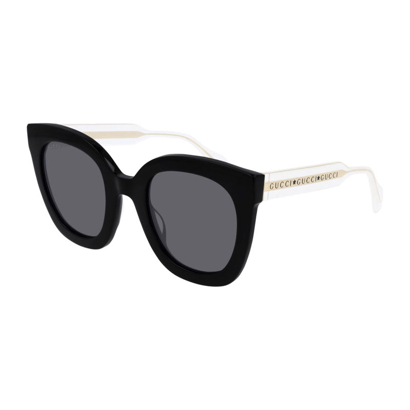 Gucci Sunglasses Square Full Rim, Black Frame and Grey Lens GG0564S001