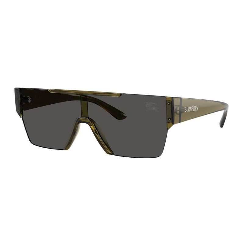 Burberry Sunglasses Square Semi Rim, Green Frame and Grey Lens BE429142687