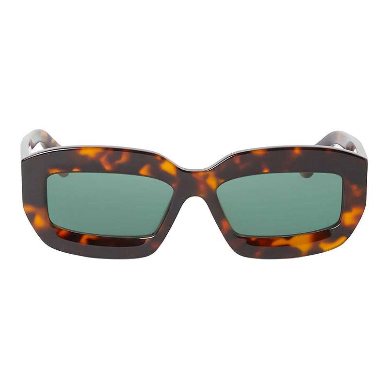 Off-White Sunglasses Square Full Rim, Havana Frame and Green Lens OERI138CHARLOTTE6055