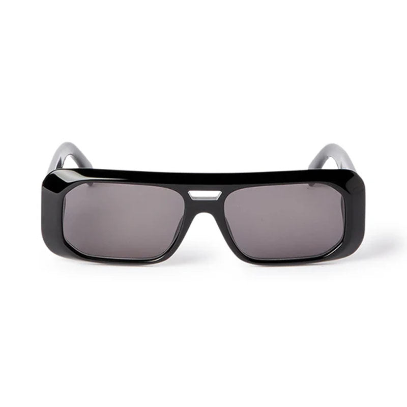 Palm Angels Sunglasses Rectangle Full Rim, Black Frame and Dark Grey Lens PERI102WILLOW1007
