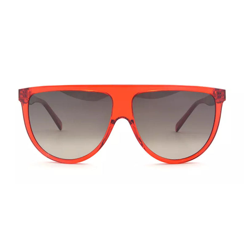 Celine Sunglasses Aviator Full Rim, Red Frame and Grey Gradient Lens CL40006I66K