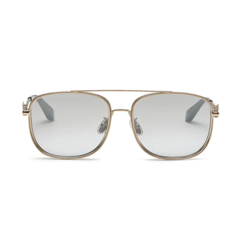 Roberto Cavalli Sunglasses Aviator Full Rim, Shiny Grey Gold Frame and Grey Gradient Lens SRC059M8FFX