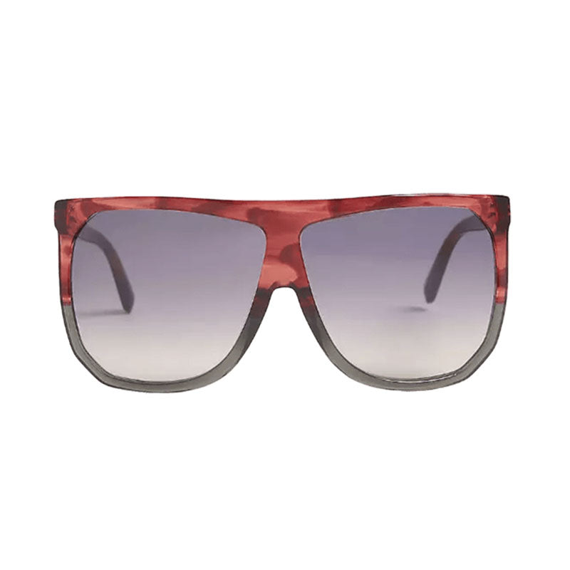 Loewe Sunglasses Square Full Rim, Red/Grey Frame and Grey Gradient Lens LW40001F68B