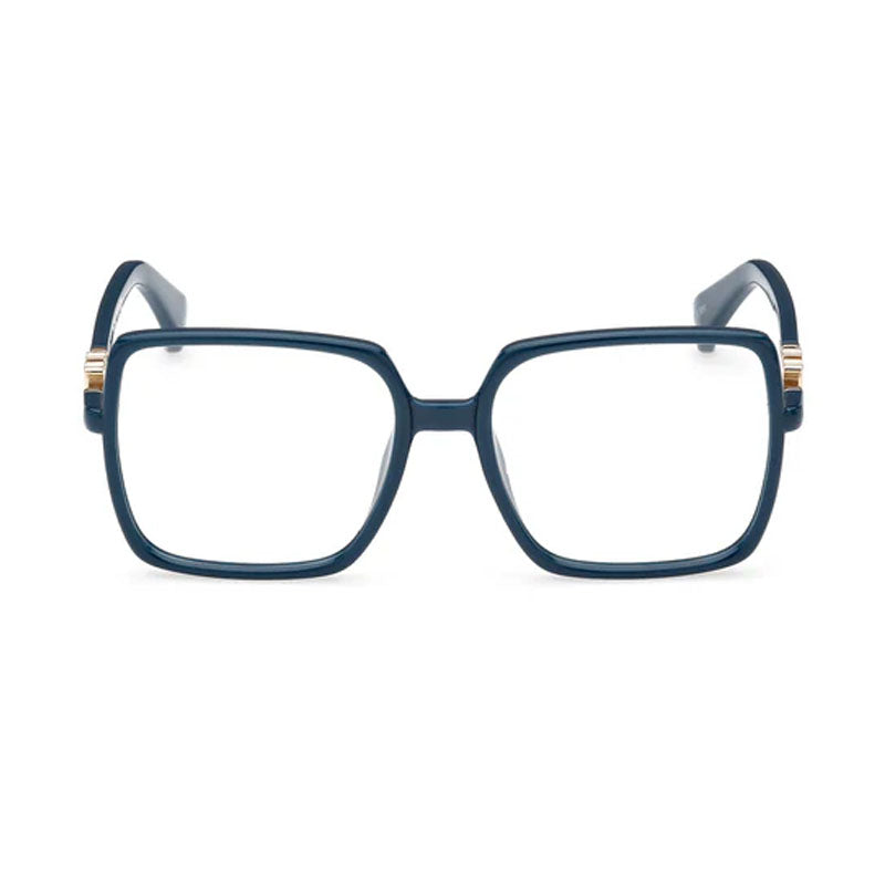 Max Mara Eyeglasses Square Full Rim, Turquoise Frame and Clear Demo Lenses Lens MM5108-H089