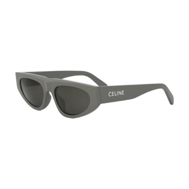 Celine Sunglasses Geometric Full Rim, Green Frame and Smoke Lens CL40315U93A