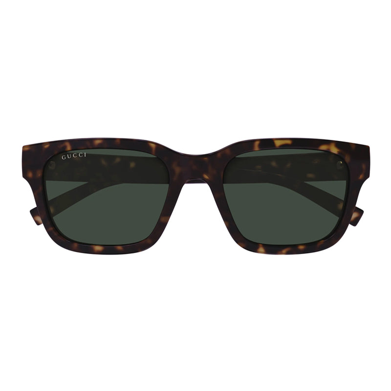 Gucci Sunglasses Square Full Rim, Havana Frame and Green Lens GG1857SK002