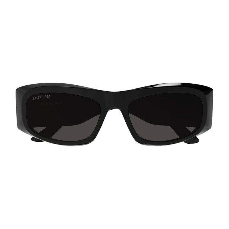 Balenciaga Sunglasses Rectangle Full Rim, Black Frame and Grey Lens BB0395S001