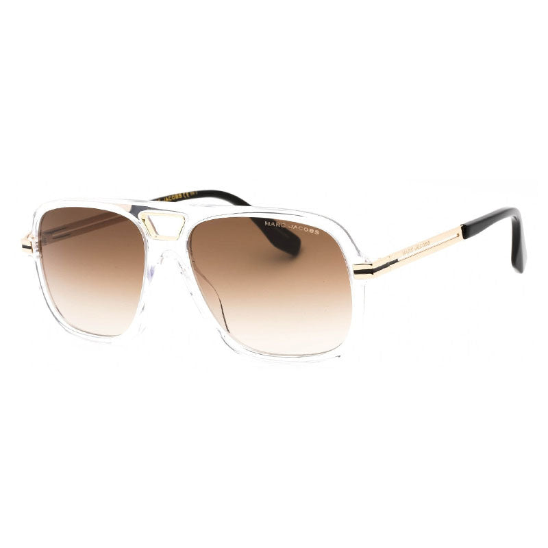 Marc Jacobs Sunglasses Aviator Full Rim, Transparent/Gold/Black Frame and Brown Gradient Lens MARC415/S0MNGHA
