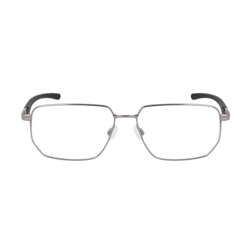 Nike Eyeglasses Rectangle Full Rim, Gunmetal/Black Frame and Clear Demo Lens Lens NIKE4317N070