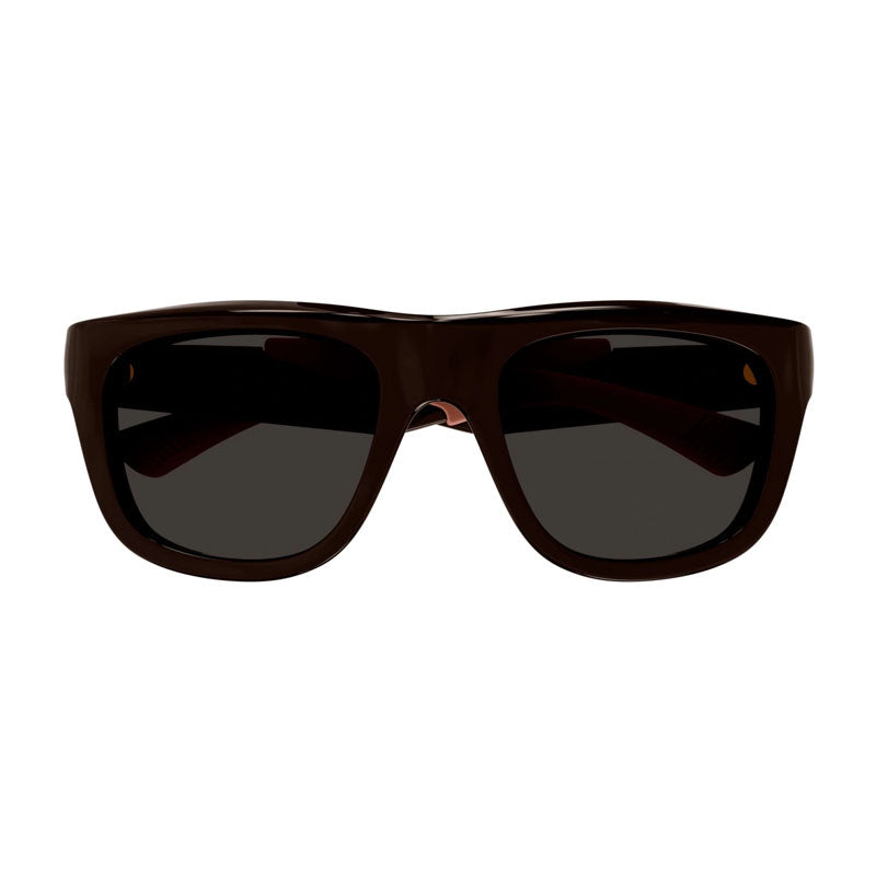 Bottega Veneta Sunglasses Square Full Rim, Brown Frame and Grey Lens BV1233S003