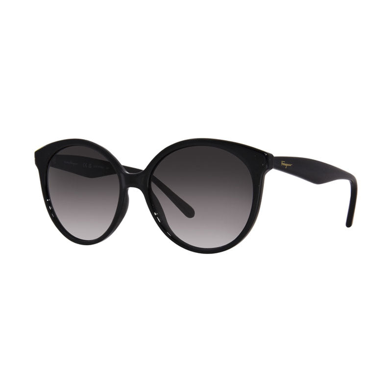 Ferragamo Salvatore Ferragamo Sunglasses Rectangle Full Rim, Black Frame and Grey Gradient Lens SF1071S001