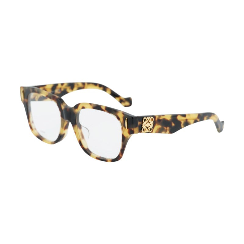 Loewe Eyeglasses Square Full Rim, Brown Havana Frame and Clear Demo Lens Lens LW50091F056