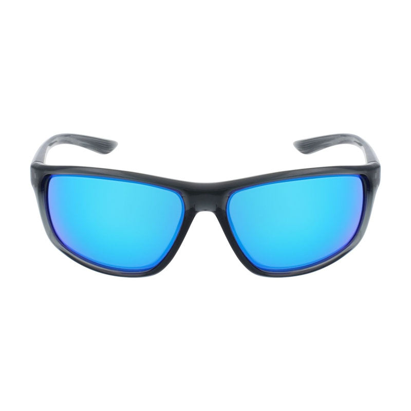 Nike Sunglasses Rectangle Full Rim, Dark Grey Frame and Blue Mirror Lens ADRENALINEMEV1113012