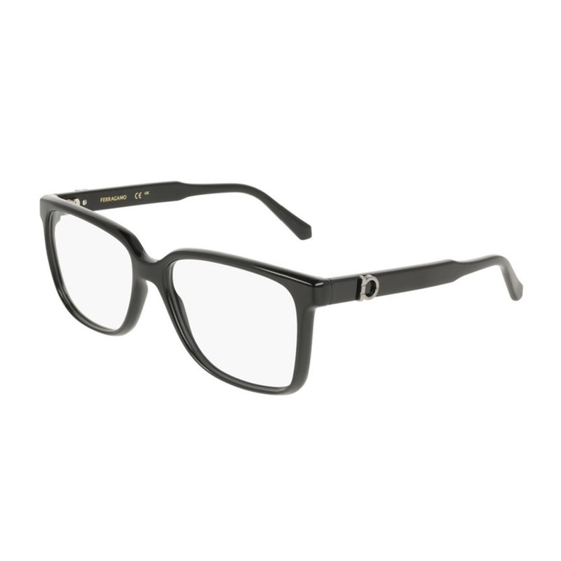 Ferragamo Salvatore Ferragamo Eyeglasses Square Full Rim, Black Frame and Clear Demo Lens Lens SF3043E001