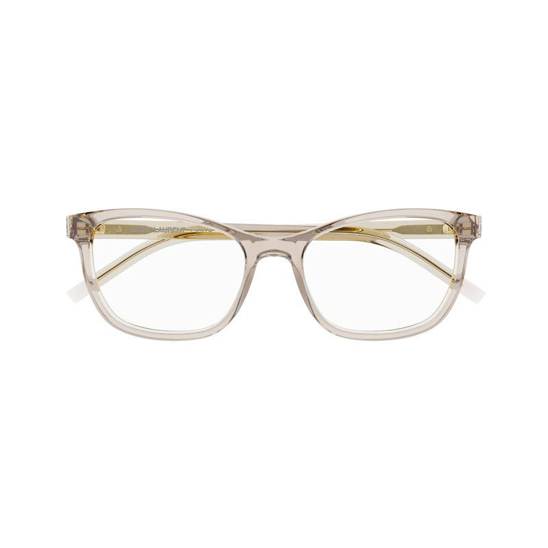 Saint Laurent Eyeglasses Cat Eye Full Rim, Nude Frame and Clear Demo Lenses Lens SLM121003