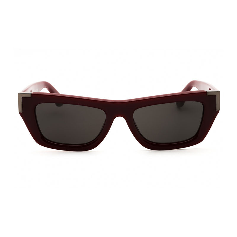 Palm Angels Sunglasses Cat Eye Full Rim, Red Frame and Dark Grey Lens PERI10KMALIBU2507