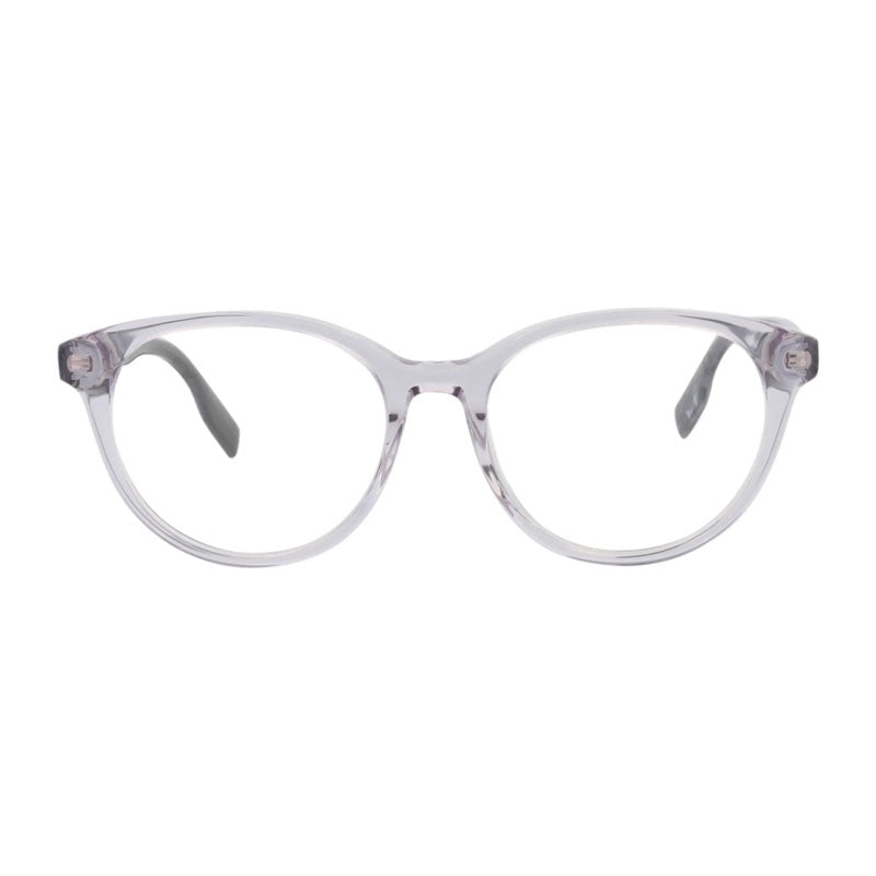 Mcqueen Eyeglasses Square Full Rim, Transparent Grey Frame and Clear Demo Lenses Lens MQ0308O007