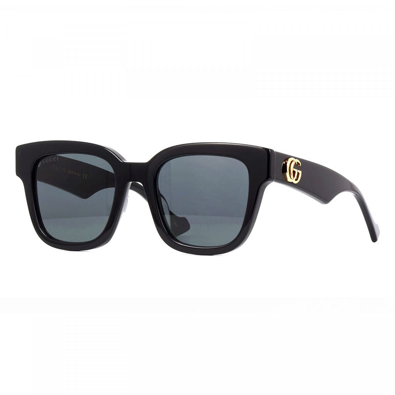 Gucci Sunglasses Square Full Rim, Black Frame and Grey Lens GG0998S001