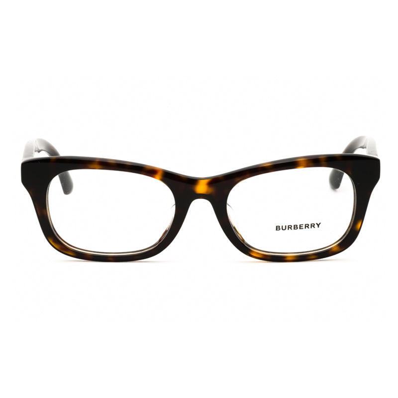 Burberry Eyeglasses Rectangle Full Rim, Dark Havana Frame and Clear Demo Lenses Lens BE2422F3002