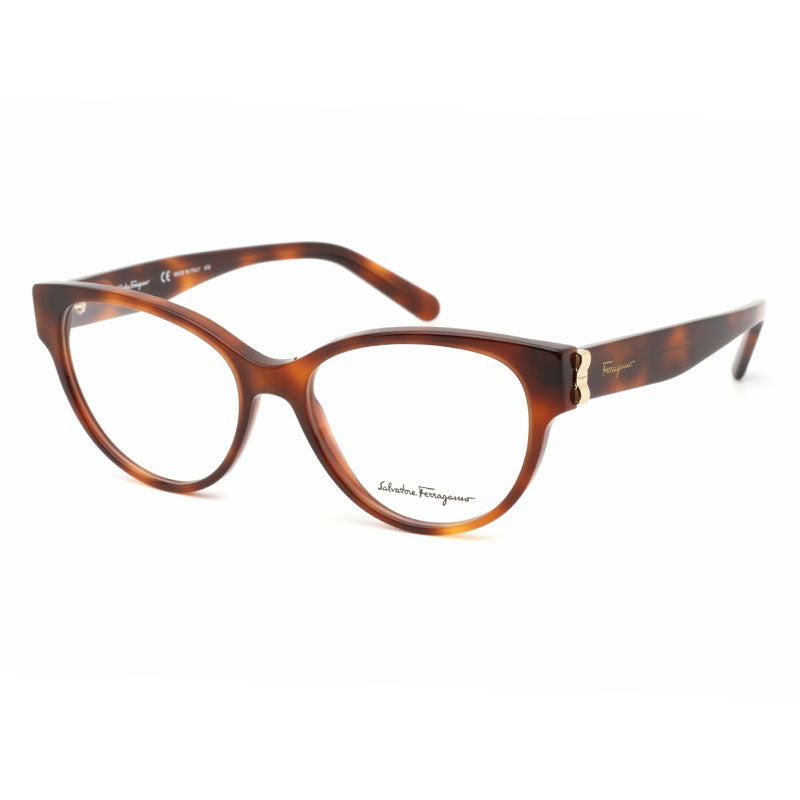 Ferragamo Salvatore Ferragamo Eyeglasses Round Full Rim, Tortoise Frame and Clear Demo Lenses Lens SF2863214