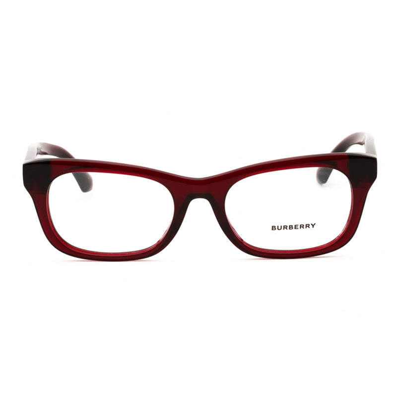 Burberry Eyeglasses Rectangle Full Rim, Bordeaux Frame and Clear Demo Lenses Lens BE24224128