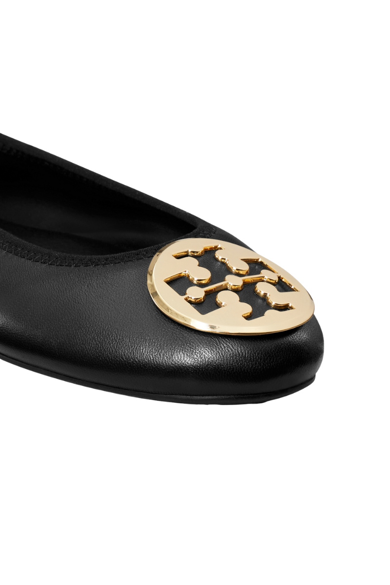 Tory Burch Minnie Travel Ballet Perfect Black/gold 177201013